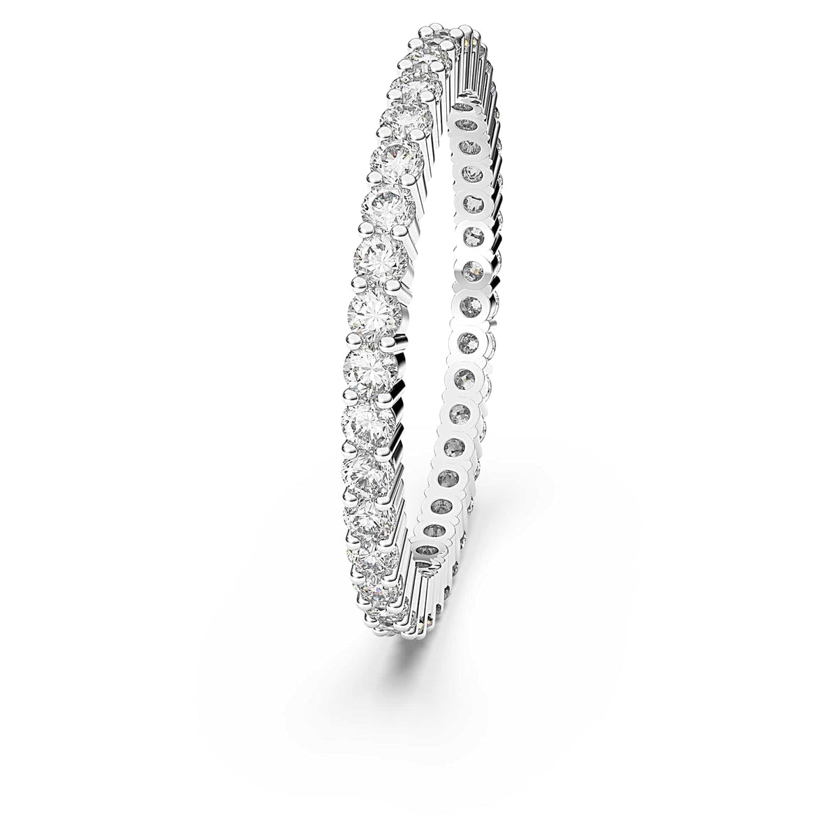 SWAROVSKI Anillo Vittore, Blanco, Acabado en tono plateado