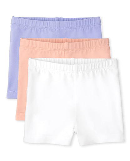 The Children's Place Paquete de 3 Pantalones Cortos para niñas pequeñas Pantalones Cortos Informales para Niñas