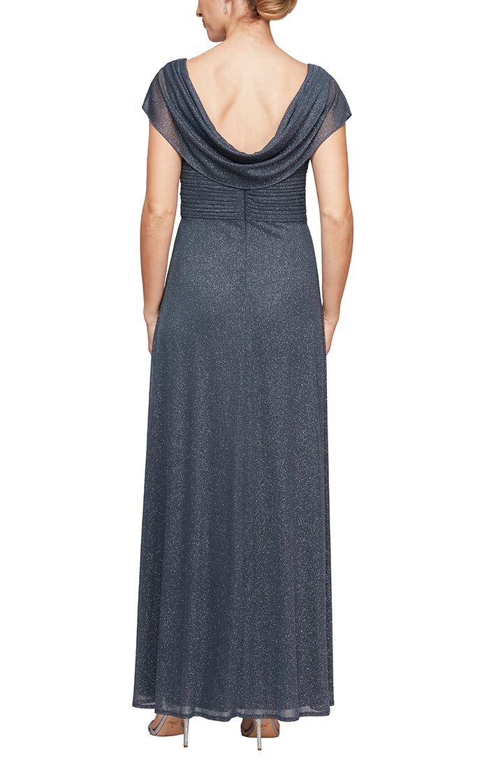 Alex Evenings Long Cowl Neck A-Line Dress Vestido para ocasin especialMujer
