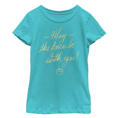 Star Wars The Force Script Camiseta Niñas