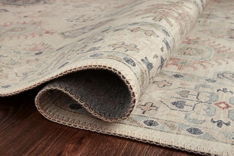 Loloi II Hathaway Collection HTH-04 Beige/Multi 7'-6" x 9'-6" Area Rug