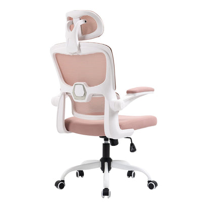 COKOS Silla Oficina ergonómica de Respaldo Alto con Soporte Lumbar Ajustable y reposacabezas Altura reclinable descansabrazos Ajustables Silla Gamer sillas para Escritorio Silla ergonomica Rosa