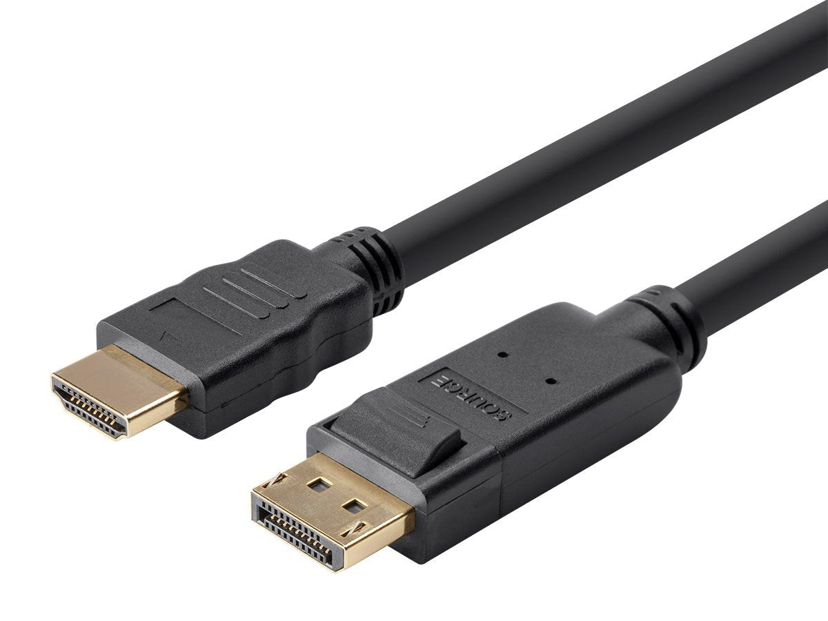 Monoprice DisplayPort 1.2a to HDTV Cable - 6 Feet, Supports Up to 4K Resolution And 3D Video - Select Series