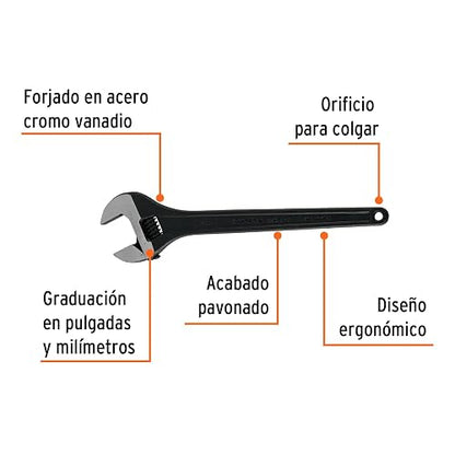 Truper Expert PET-18, Perico profesional, pavonado 18"