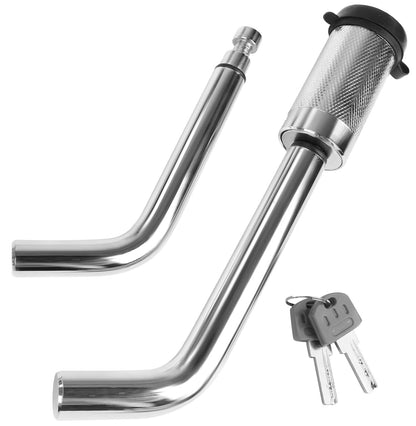 MaxxHaul 50058 Candado Receptor Enganche con Pasadores 5/8" y 1/2" Negro Estándar para Receptores 1-1/4" 2" 2-1/2" SUV/Camionetas