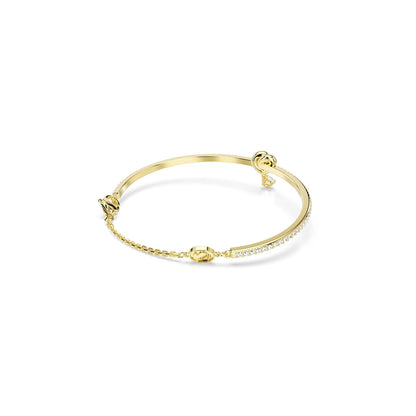 pulsera Swarovski Lifelong, corte redondo, corazón, blanco, oro tSwarovski chapado en uno