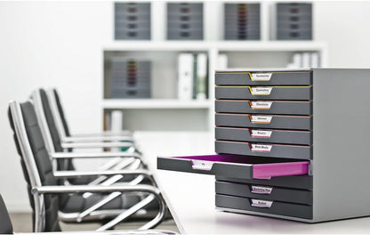 DURABLE VARICOLOR 10, Desk Storage Box, Gray & Multicolor (761027)