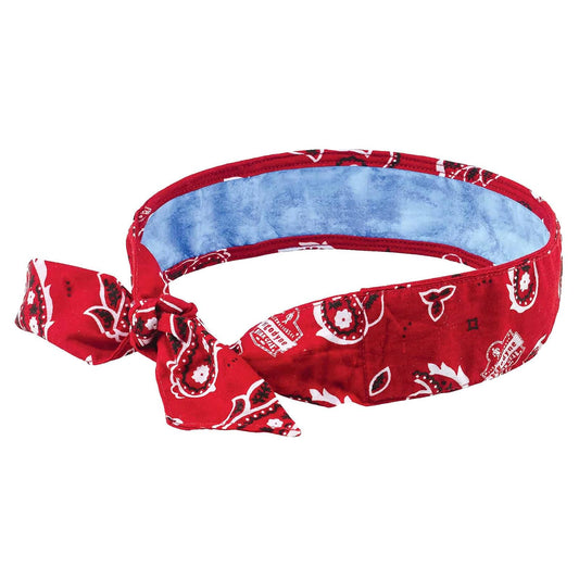 Chill-Its 6700CT Evaporative Cooling Bandana - Tie Closure, Red Western