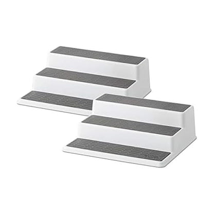 Copco 5257350 - Organizador antideslizante para armario de cocina, 3 niveles, color gris 2, 2 unidades