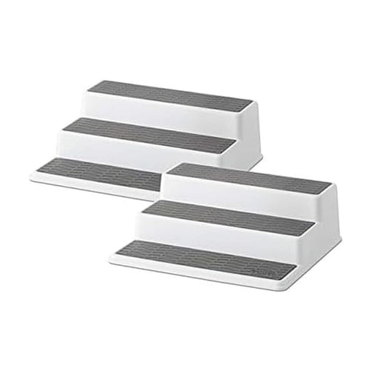 Copco 5257350 - Organizador antideslizante para armario de cocina, 3 niveles, color gris 2, 2 unidades