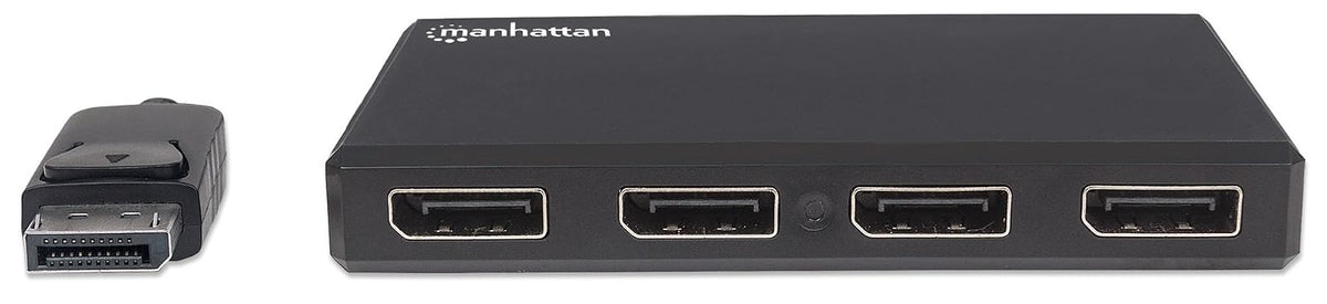 Manhattan 207737 Video Splitter DisplayPort 1 DP in: 4 DP out UHD, Color Pack of/Paquete de 1