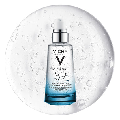 Vichy Minéral 89 Booster Sérum Hidratante Uso Diario Dermatológico 50ml | Hidrata, Rellena, Protege y Fortalece la Barrera Cutánea, con Ácido Hialurónico y Poliglutámico, Todo Tipo de Piel