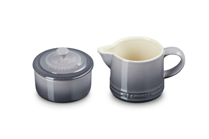 Le Creuset Stoneware Signature - Juego de cremera y azucarera, gres esmaltado - Ostra