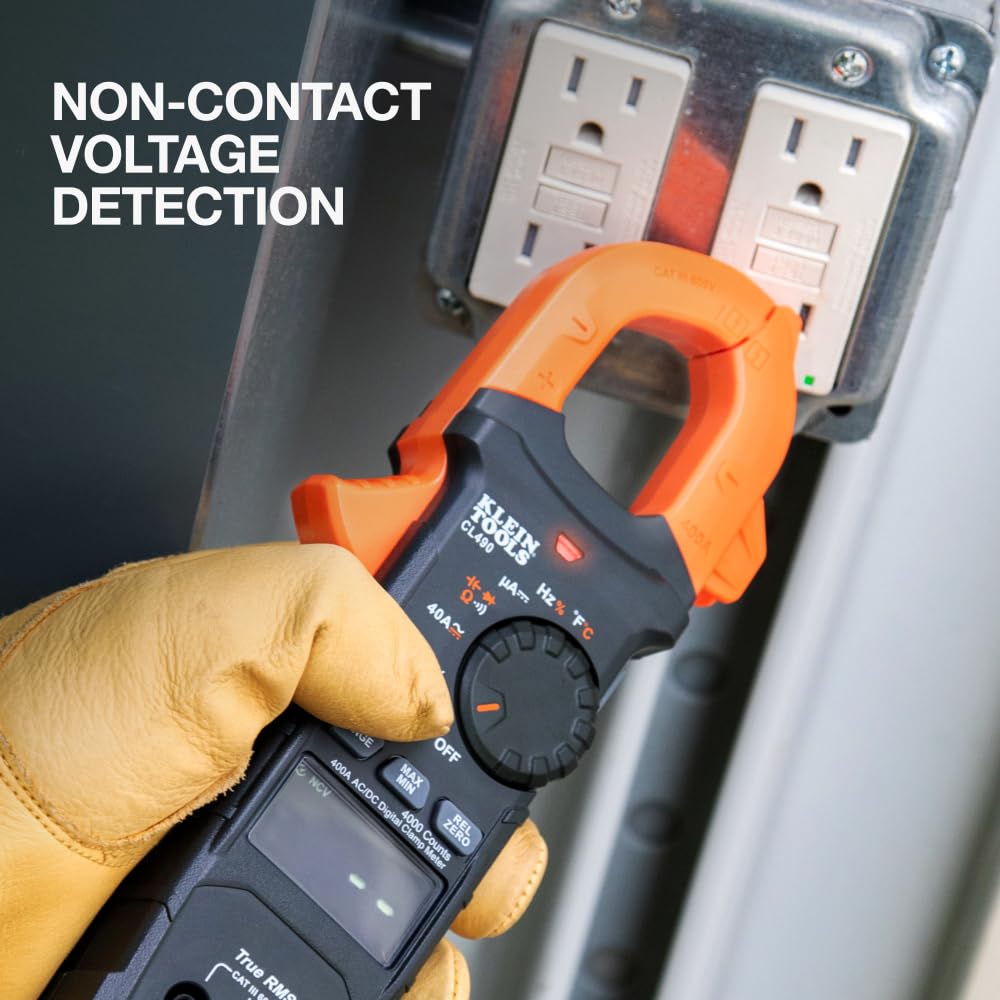 KLEIN TOOLS CL490 | Multímetro Digital | TRMS | Pantalla Dual | Multimetro digital TRMS con pantalla dual, ideal para medir corriente, voltaje y temperatura de forma fácil y clara.