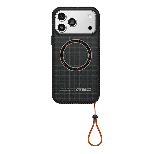 Sole Series - Carcasa para iPhone 17 Pro MAX, Color Negro | Funda para iPhone con bordes de rodadura, funda protectora para iPhone con lazo para dedos, compatible con Magsafe