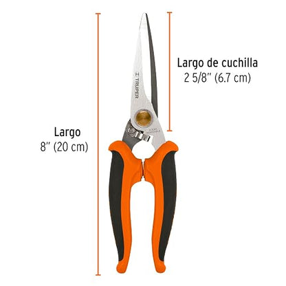 Truper TIMU-8, Tijera multiusos 8" de acero inoxidable
