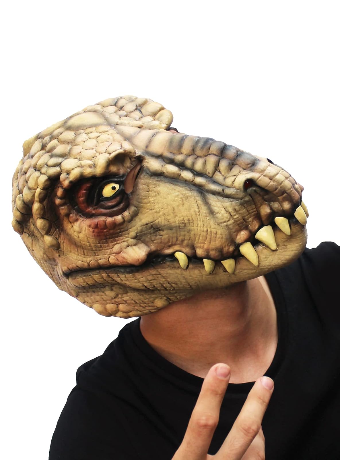 T-Rex, Máscara de Tiranosaurio Rex, Máscaras de Dinosaurios Jurásicos Ideal para Halloween y Fiestas de Disfraces