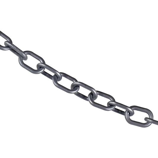 Mr. Chain - Cadena de barrera de plástico, plata, diámetro de eslabones de 1 pulgada, longitud de 25 pies (10008-25)