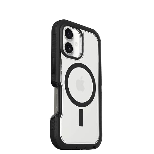 OtterBox - Carcasa Transparente para iPhone 16 Defender Series XT, Lado Oscuro