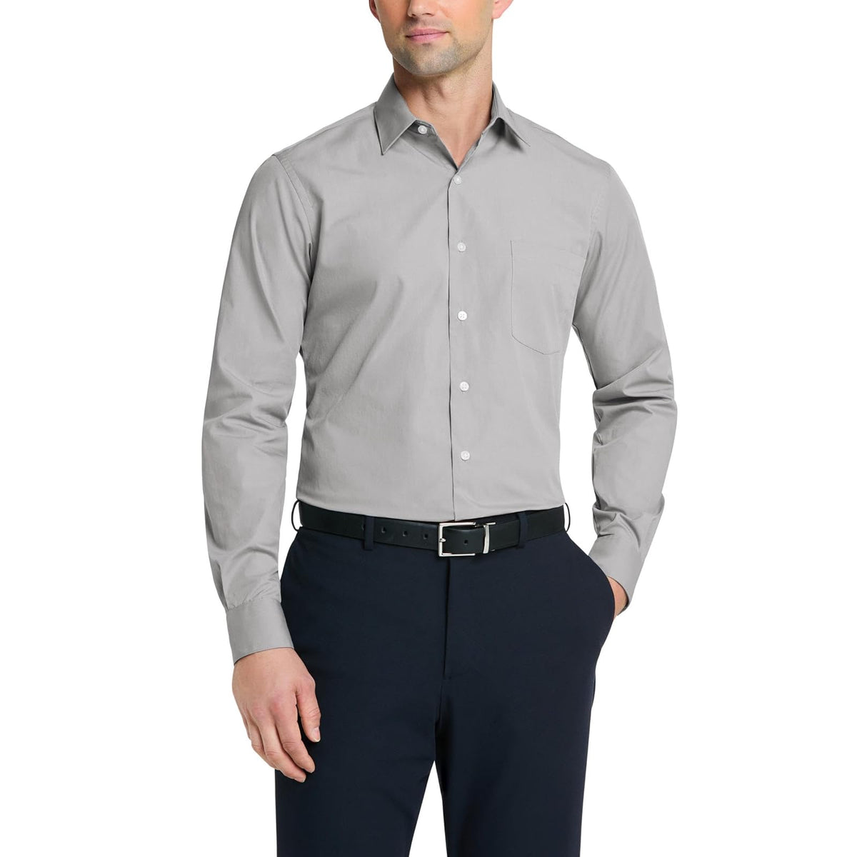 Van Heusen Camisa de Vestir de Manga Larga para Hombre - Piedra gris - 14.5cm Cuello 32cm-33cm Manga