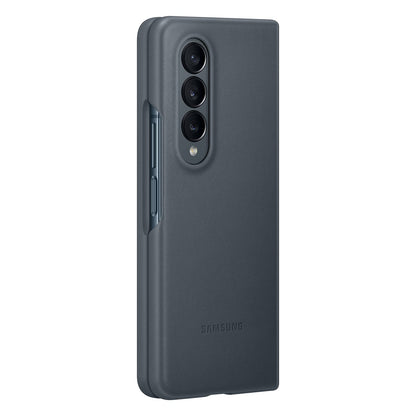 Samsung Galaxy Fold 4 Leather Cover Moss Gray