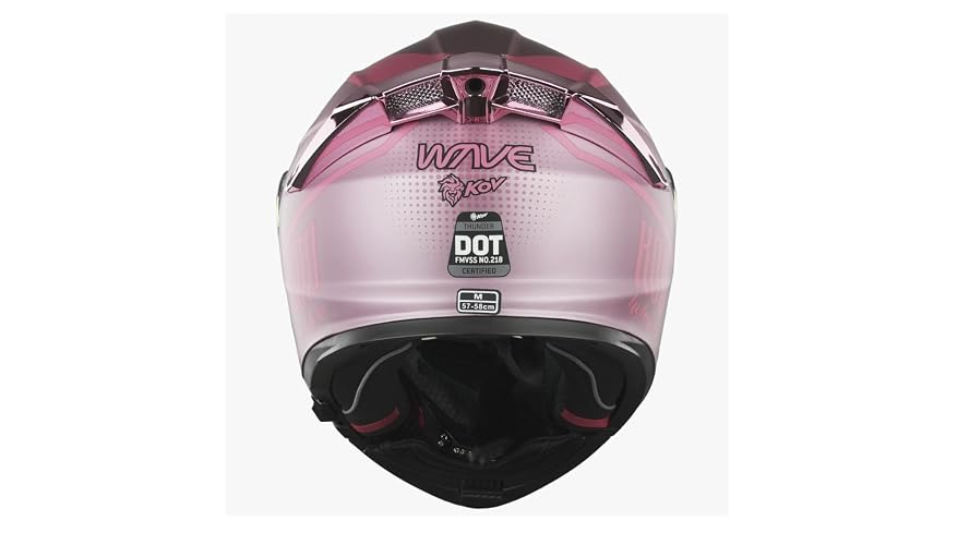 KOV Casco Waves Rosa Thunder ABATIBLE para Moto Certificado Dot