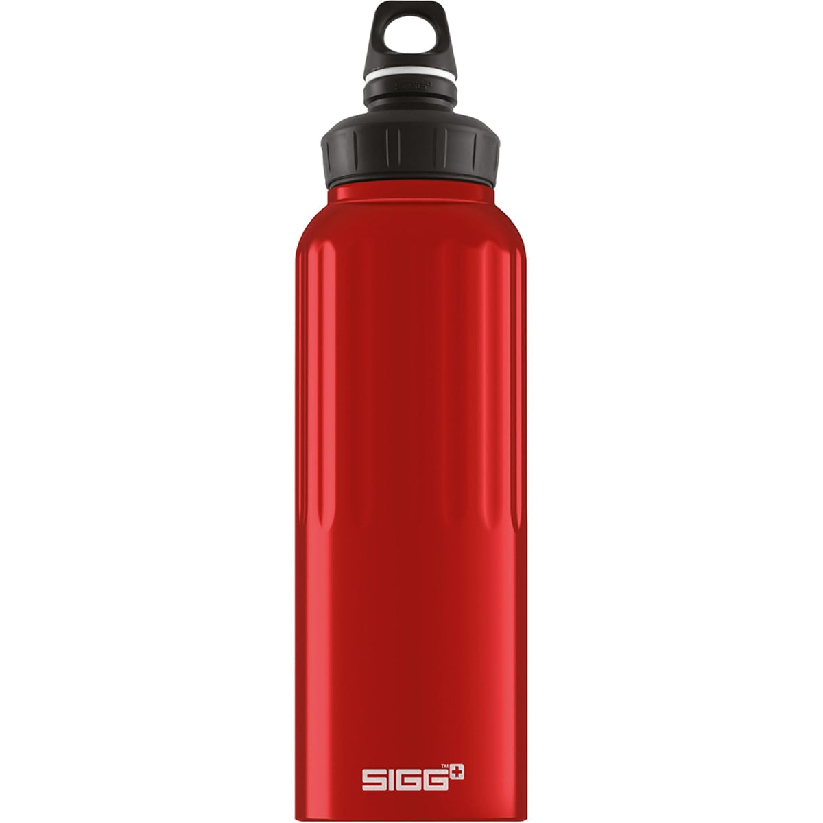 Sigg - Botella de agua deportiva de aluminio - WMB Traveller Red - Con adaptador WMB - A prueba de fugas, ligera, sin BPA, 55 onzas