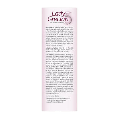 Grecian, Lady Grecian 5, Tinte Colorante en Shampoo, Cubre las Canas, Sin Amoniaco, Para Cabello Normal, Castaño a Negro, 120 ml