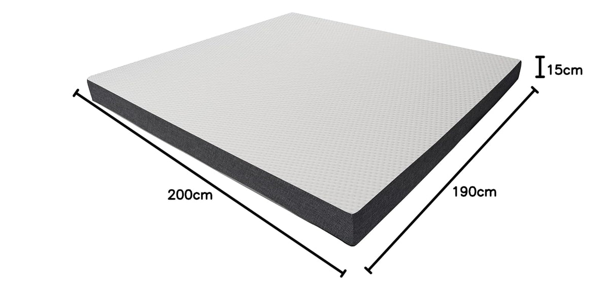 DescanZen | Colchón Riso King Size de Espuma -Suave y Cómodo -15 cm de Soporte