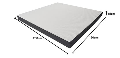 DescanZen | Colchón Riso King Size de Espuma -Suave y Cómodo -15 cm de Soporte