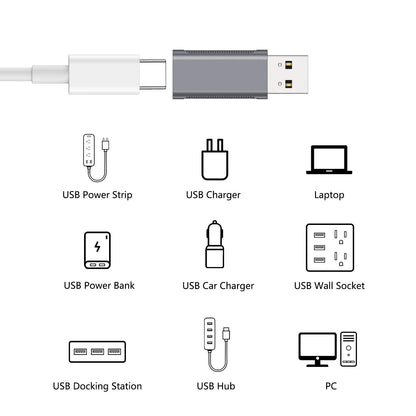 nonda - Adaptador USB 3.0 Macho-Hembra, Carga rápida de 3 amperios, diseño Compacto