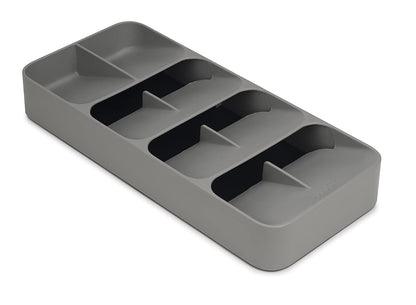 Organizador de cubiertos compacto grande DrawerStore - Gris