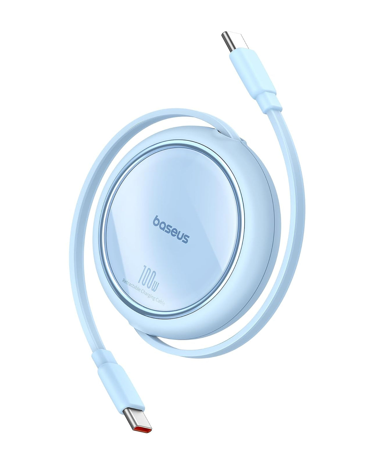 Baseus USB-C Mini Cable de Carga Retráctil de 100 W, Azul