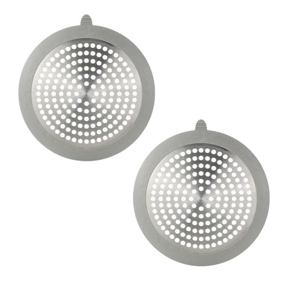 Danco 11040P - Colector de Pelo para Fregadero de baño, Protector de Drenaje de Tina, colador de Fregadero y Tina, Paquete de 2