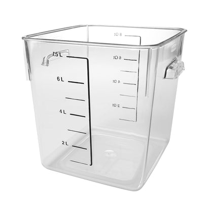 Rubbermaid Commercial contenedor Ahorra Espacio, Solo contenedor, Transparente
