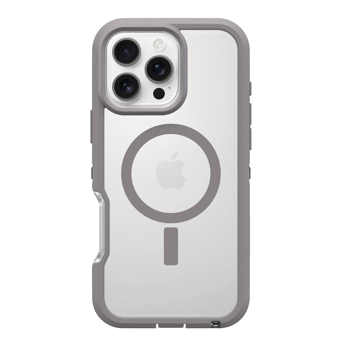 OtterBox Defender Series XT - Funda Transparente con MagSafe para iPhone 16 Pro Max - Gris