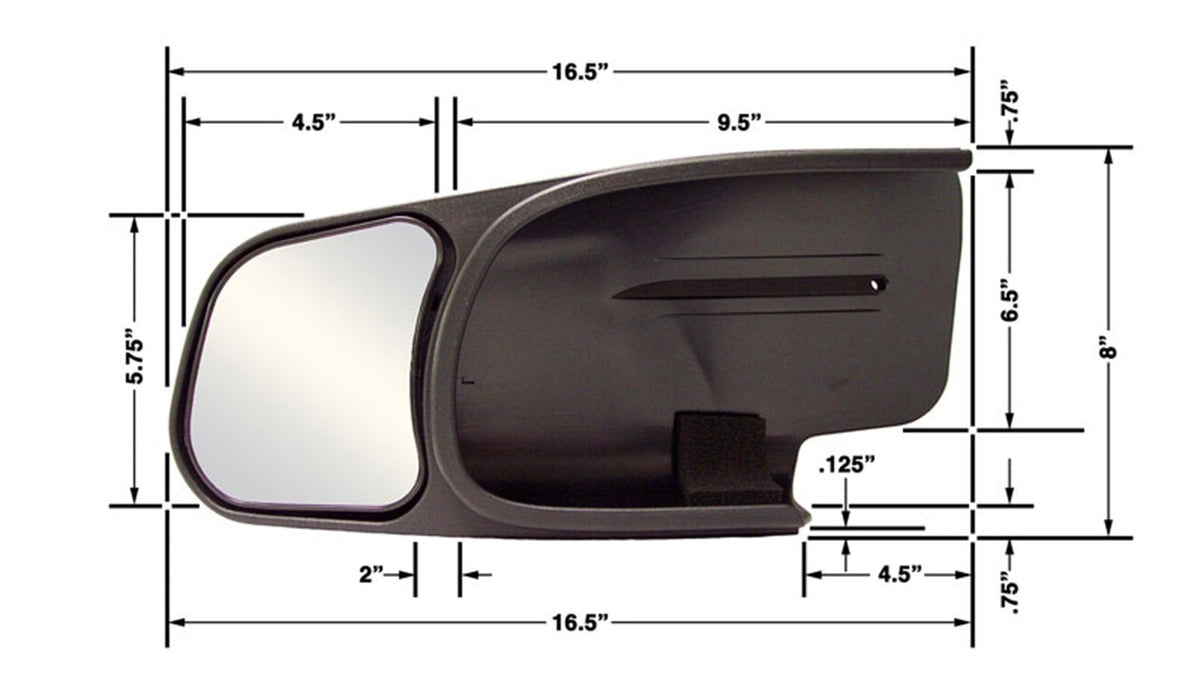 CIPA 10800 - Espejos de remolque personalizados - Chevy/GMC/Cadillac, par