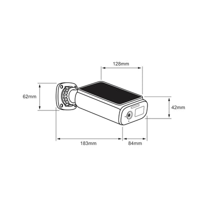 Tecnolite Connect - Cámara Solar de Seguridad Exterior WiFi Inteligente, Recargable, Inalámbrica, Panel Solar, Visión Nocturna, Compatible con App móvil y Asistentes de Voz