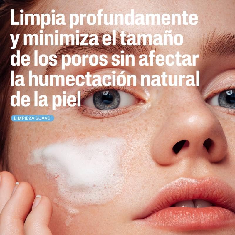 Cetaphil Crema Limpiadora Espumosa Hidratante Facial Rostro Sensible 473 ml | Con niacinamida B3, pantenol, glicerina, aloe vera y aminoácidos; limpia sin resecar, mantiene barrera, pH y microbioma sano.