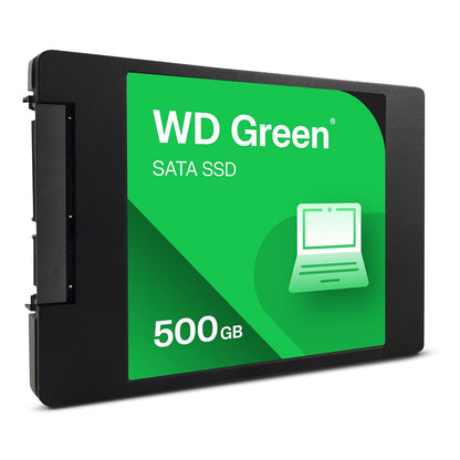 Western Digital WD Green SATA de 500 GB, hasta 545 MB/s, 2.5 Pulgadas/7 mm, garantía de 3Y, Unidad Interna de Estado sólido (SSD) (WDS500G5G0A-00CPT0)