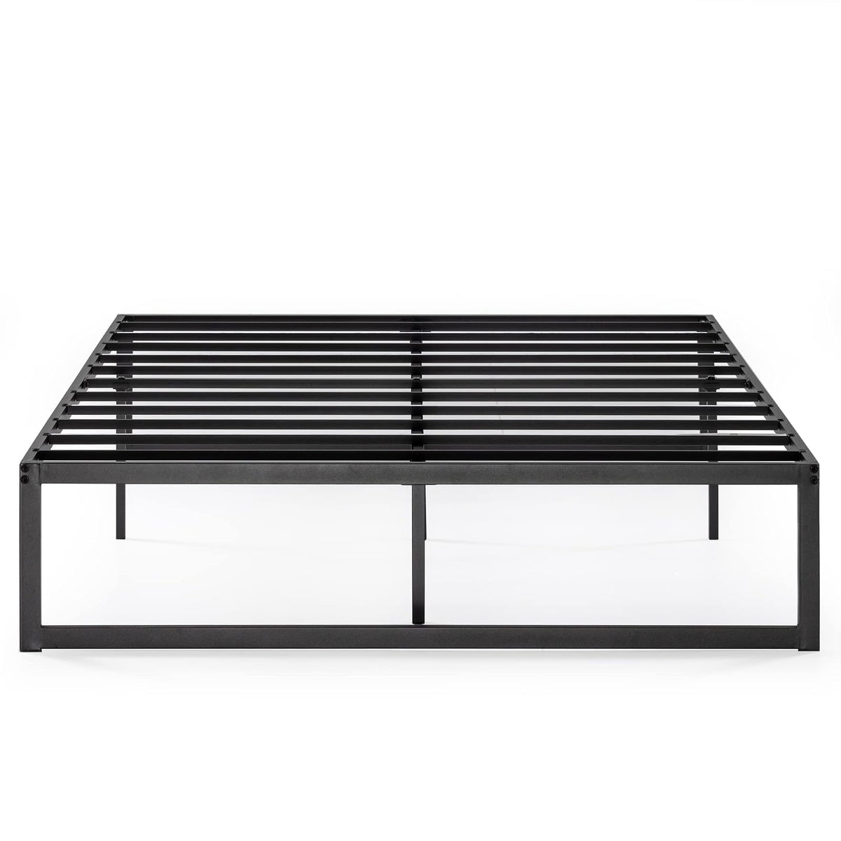 Zinus ABEL | Base de Cama Queen Quick Lock de Metal | Garantía de 5 años | Base de cama queen size con sistema Quick Lock de acero, patas laterales y espacio de almacenamiento bajo la base