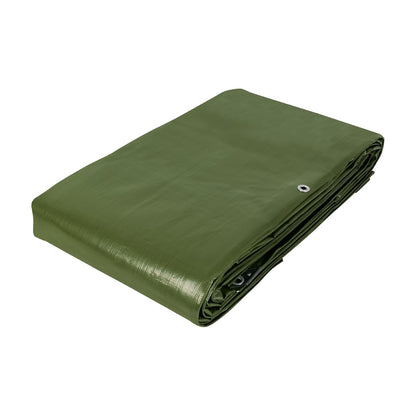 Truper Expert Lona Uso Rudo Verde Olivo con Ojillos de Aluminio - 6 x 9 m - Lona