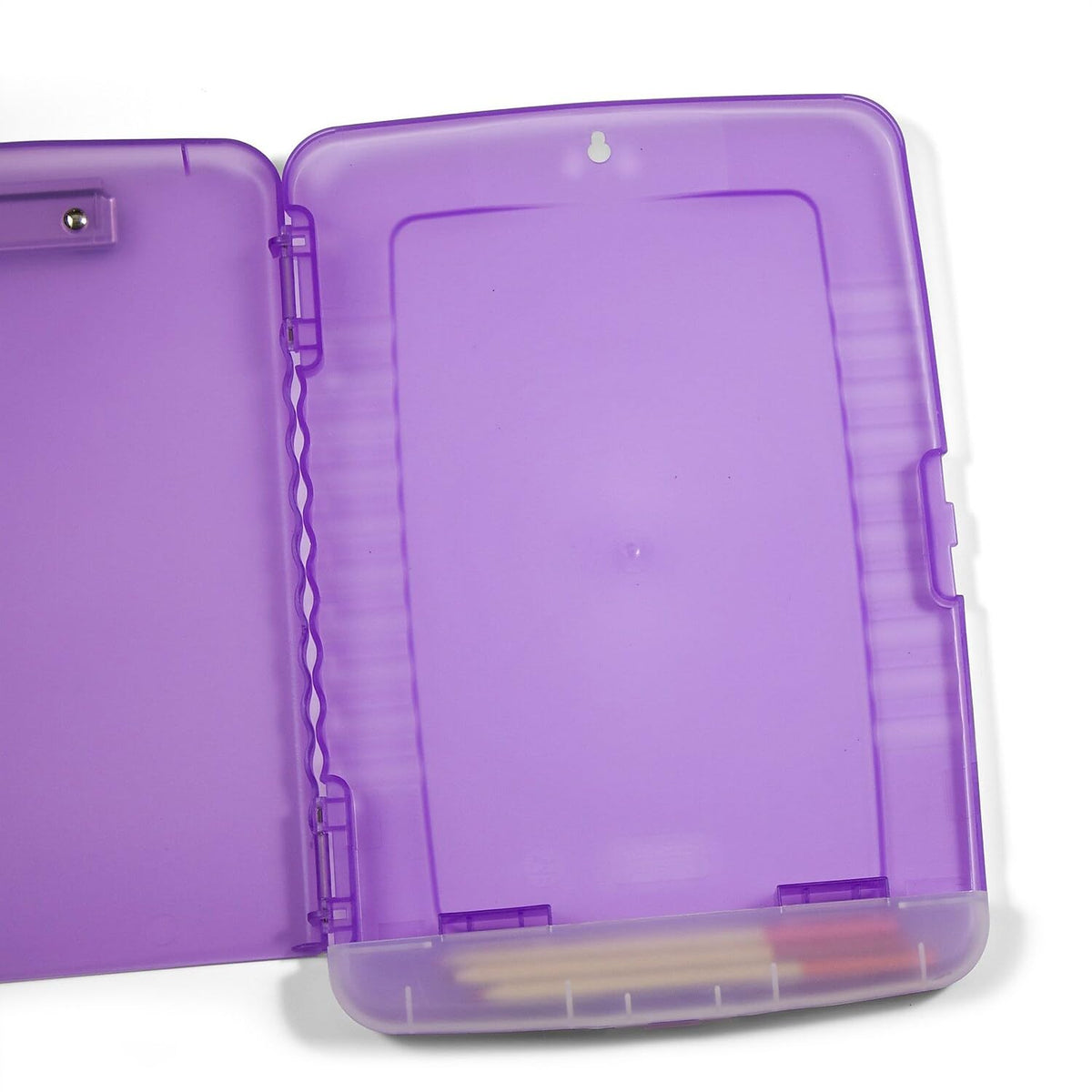 Officemate 83305 Slim Clipboard Storage Box, Translucent Purple