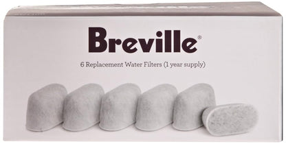 Breville Replacement Water Filters, 6-Pack | Solo para uso con las máquinas Barista Pro BES878, Barista Express BES870 e Infuser BES840
