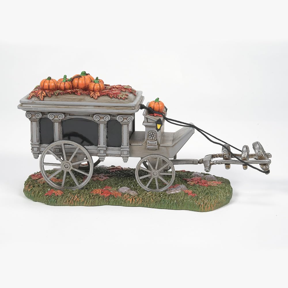 Department 56 Snow Village Accessories - Figura de Halloween Disneyland The Haunted Mansion Hearse, 4.17 Pulgadas, Multicolor