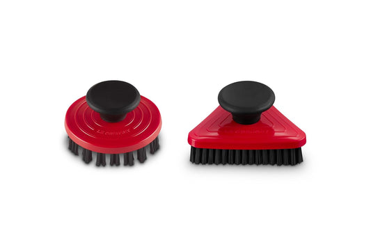 Le Creuset - Juego de 2 cepillos de Limpieza, Cereza
