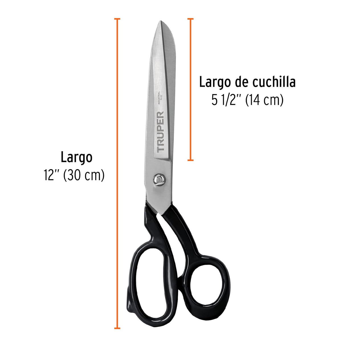 Truper TI-12, Tijera para sastre industrial 12", acero
