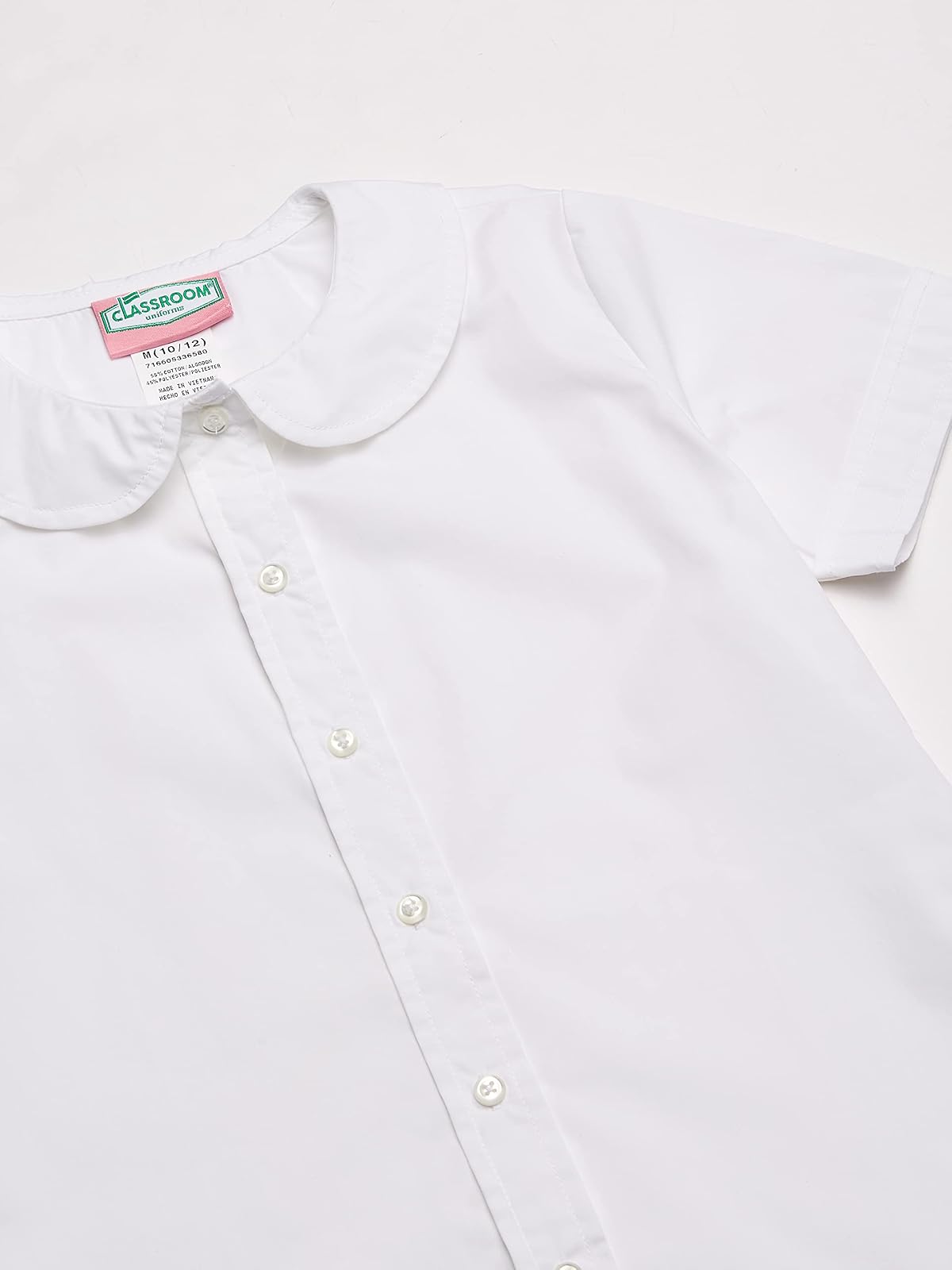 Classroom Girls' Short Sleeve Peter Pan Blouse