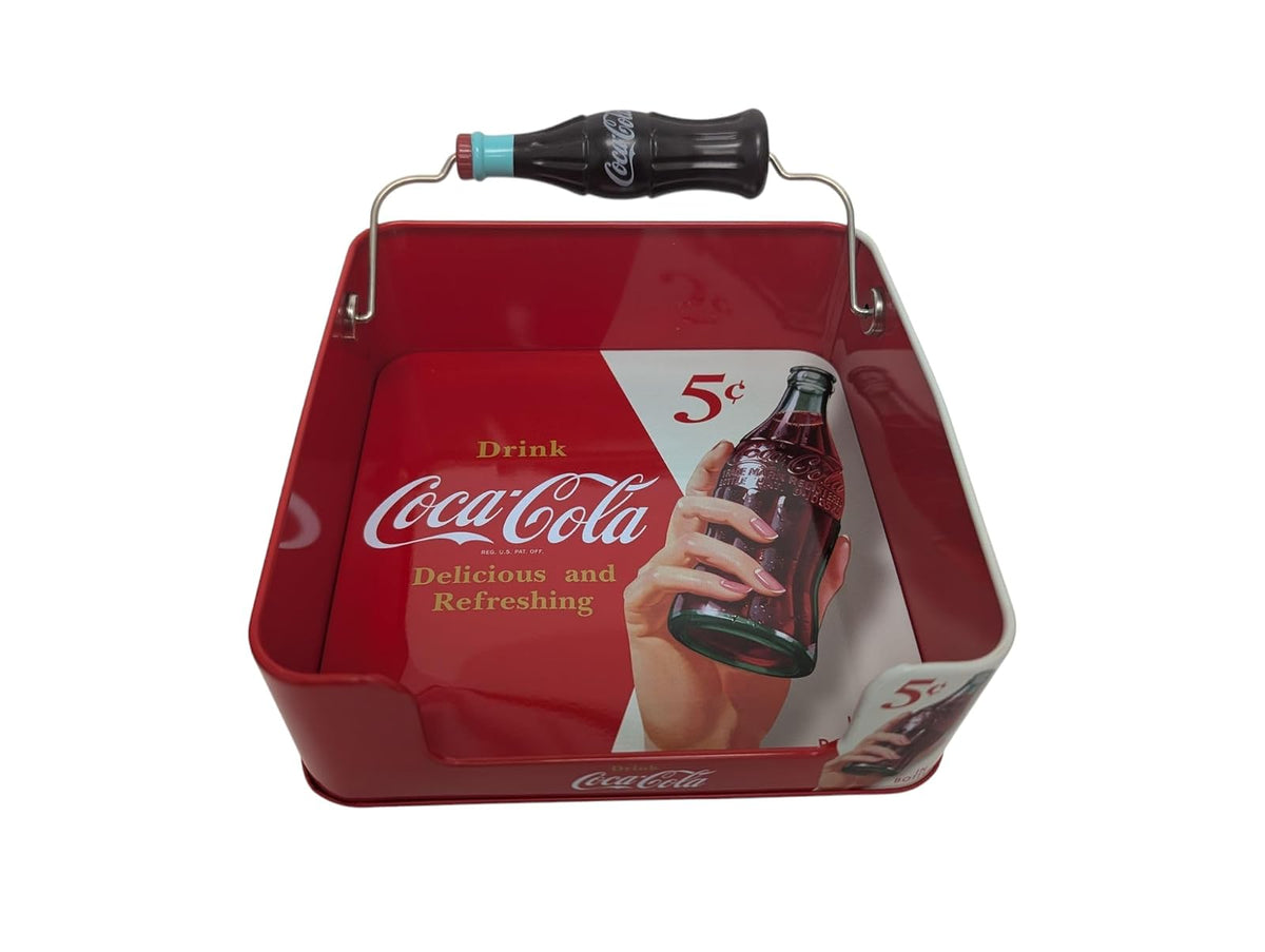 Tin Box Company - Servilletero plano con mango de réplica de plástico, Coca Cola