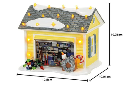 Department 56 Snow Village National Lampoon Vacation The Griswold Holiday Garage Lit Building, Multicolor, 4.06 Pulgadas, Multicolor